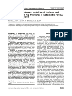 Association Between Nutritional Indices and Mortality After Hip Fracture: A Systematic Review and Meta-Analysis