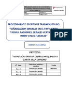 Pets de Procedimiento de Señalizacion (Marcas en El Pavimento, Tachas, Tachones, Señales Verticales e Hitos Viales Flexibles