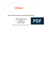 Actividad 1.cuadro Analítico Entre Lenguaje Oral y Escrito en El Ámbito Profesional