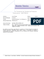 129 - FIS - MATR934 - Controle Trimestral de Vendas de Produtos Veterinarios