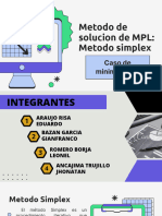 Metodo Simplex Minimizacion