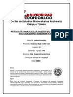 Artículo de Diagnóstico de Diabetes Mellitus Tipo 2 y Mody Con Sus Métodos Diagnósticos