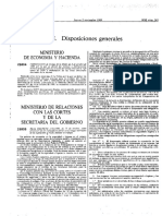 Disposiciones Generales: Ministerio de Economia Y Hacienda