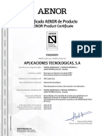 Certificado N Producto DAT