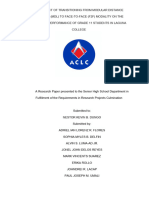 The Impact of Transitioning From Modular Distance Learning MDL To Face To Face F2F Modality On The Academic Performance of Grade 11 Students in Laguna Colleges