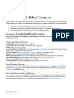 UW Madison Syllabus Resources