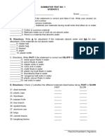 SUMMATIVE TEST NO 1 Science 4