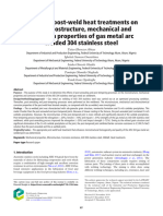 54 - Effects of Post-Weld Heat Treatments On The Microstructure, Mechanical and Corrosion Properties of Gas Metal Arc Welded 304 Stainless Steel