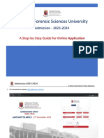 Step-byStep Guide For Online Admission - NFSU 2023-24