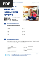 English For Teens Pre Intermediate Review 6 American English Student