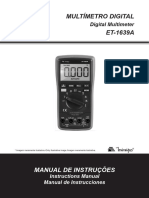 Multímetro Digital ET-1639A: Manual de Instruções