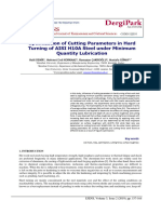 Optimization of Cutting Parameters in Hard Turning of AISI H10A Steel Under Minimum Quantity Lubrication