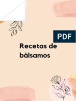 Recetas de Bálsamos