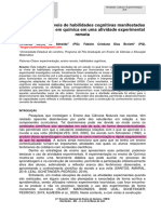 Ale-Qui-1 Avaliação Dos Níveis de Habilidades Cognitivas Manifestadas Por Licenciandos em Química em Uma Atividade Experimental Remota