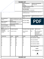 Packing List