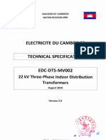 EDC-DTS-MV002 - 22 KV Three-Phase Indoor Distribution Transformers