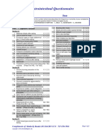 Gastrointestional Questionnaire