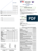 Progress Report Card