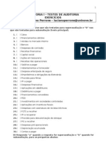 Aula 6 - Testes de Auditoria - Exercícios