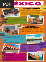 Infografía Lugares para Conocer en México Collage Marrón