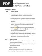 UGC NET Paper 1 Syllabus