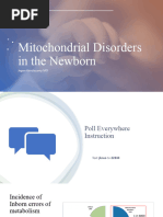 Mitochondrial Disorders in The Newborn