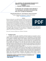 Literature Review of Construction Project Scheduling Methods and Effectiveness For The Last 5 Years in Indonesia