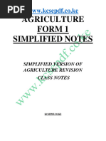 Form 1 Agriculture Notes