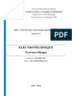 FSTM LST GE2I S5 Electrotechnique TD