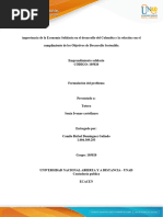 Ensayo La Importancia de La Economia Solidaria en El Desarrollo de Colombia y La Relacion Con El Cumplimiento de Los Objetivos de Desarrolllo Sostenible