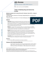 The Role of Personality in Predicting Drug and Alcohol Use Among Sexual Minorities