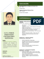 Jorge Chumacero Espinoza CV