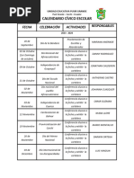 Calendario Cívico Escolar 2023-2024