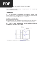 Bacheo en Hormigon