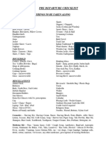 Pre-Departure Checklist