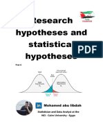 Research Hypotheses and Statistical Hypotheses