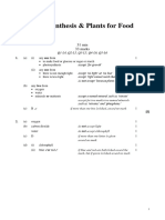 Year 9 - Plants and Photosynthesis - Plants For Food Mark Scheme