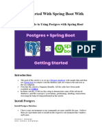 Getting Started With Spring Boot With Postgres