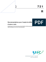 Code Uic: Recommandations Pour L'emploi de Différentes Nuances D'aciers À Rails