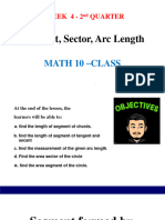 WEEK 4 Segment Sector Arc Length