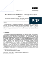 A Mathematical Model For Fixed Dome Type