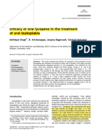 Efficacy of Oral Lycopene in The Treatment of Oral Leukoplakia