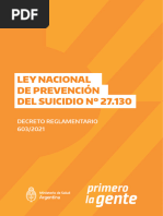 Ley Nacional de Prevención Del Suicidio 27.130