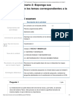 Cuestionario 2 - Luis - F - Materia y Minerales Rocas Igeanas Meteorizacion y Rocas Sedimentarias