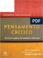 Pensamento Critico - Tenha Cora - NORMAND BAILLARGEON