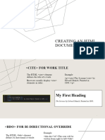 Creating An HTML Document