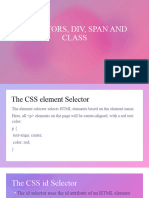 Selectors Div Span and Class