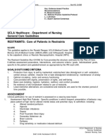 Restraint Nursing Guideline For Care