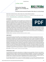 Aplicación de La Educación Popular Ambiental Comunitaria en El Trabajo de Campo Arqueológico