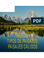 Unidad 5.2. Tipos de Paisajes. Paisajes Cálidos